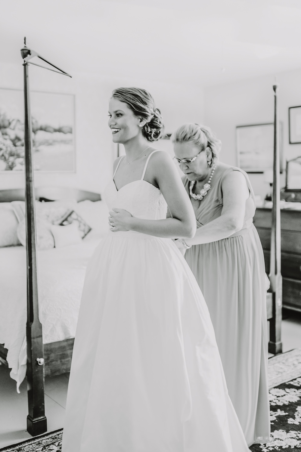 Dress Gown Bride Bridal Princess Straps Maryland Wedding L. Hewitt Photography