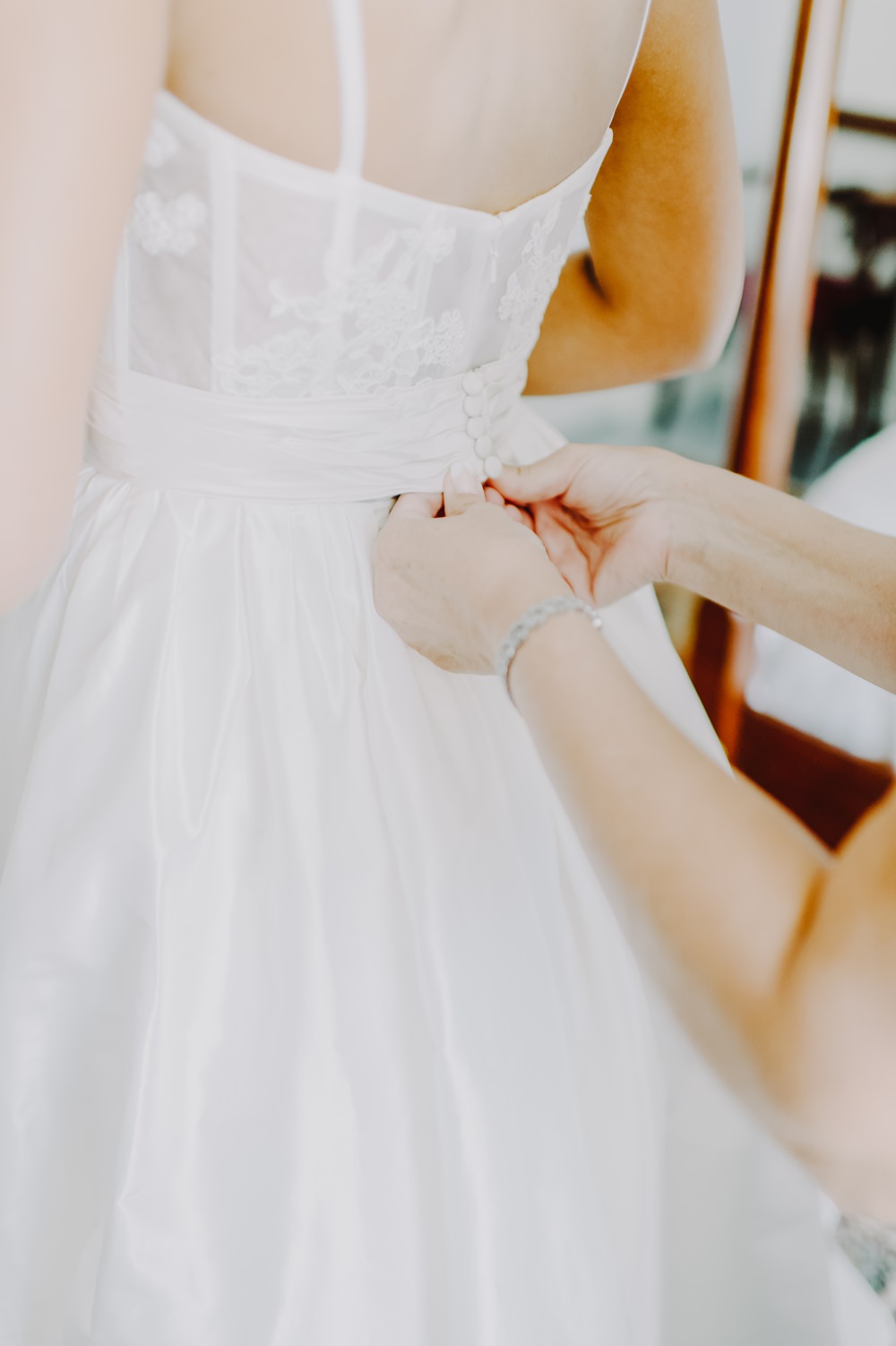 Dress Gown Bride Bridal Princess Straps Back Maryland Wedding L. Hewitt Photography