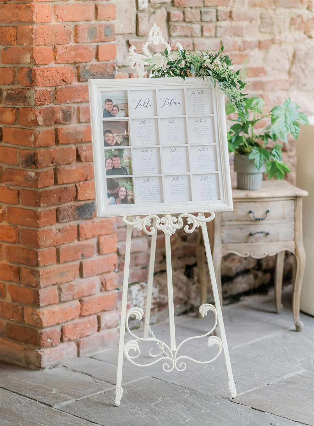 Photo Frame Seating Plan Table Chart Newton Hall Wedding Carn Patrick Photography