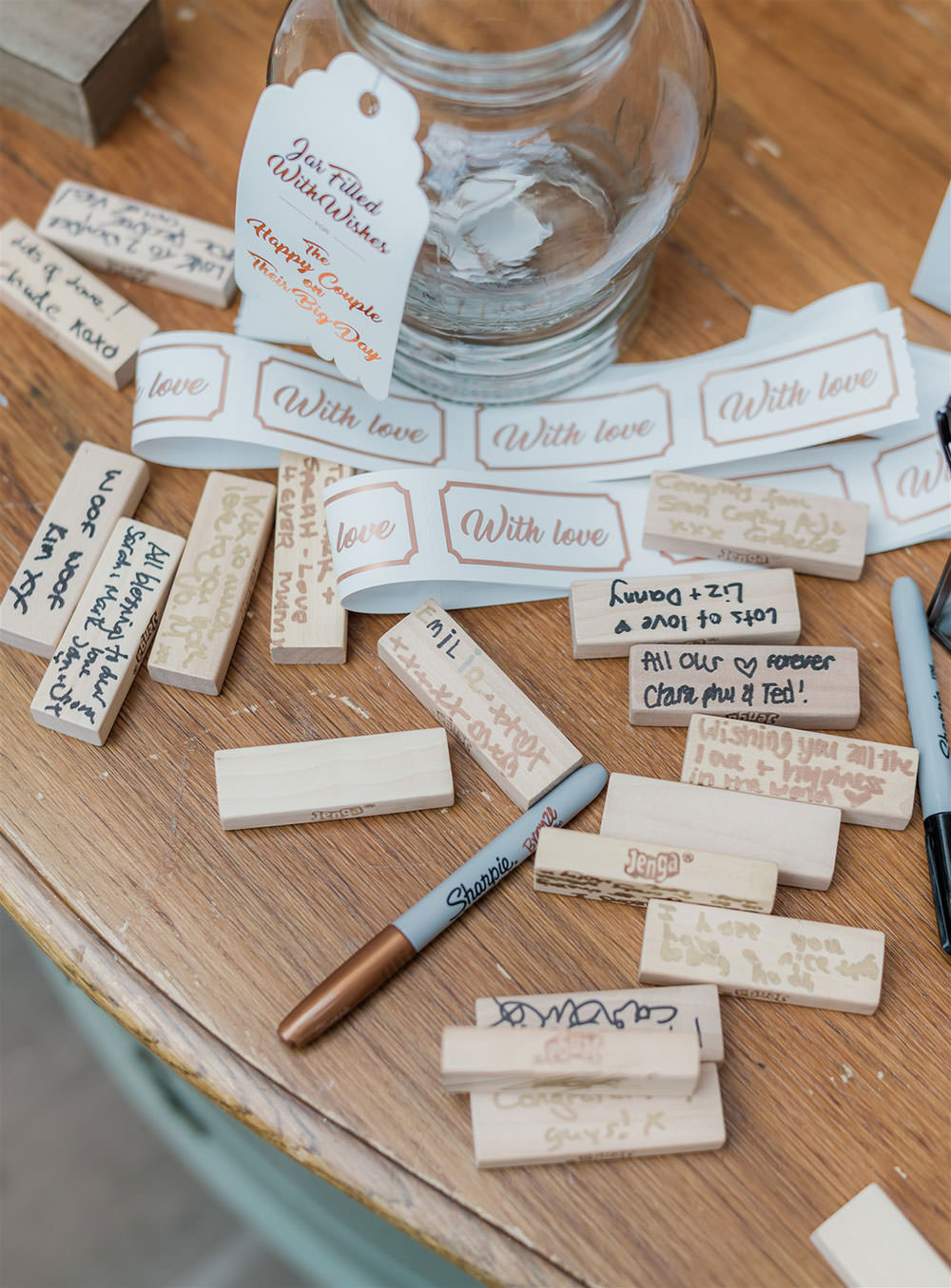 Jenga Guest Book Wish Jar Newton Hall Wedding Carn Patrick Photography