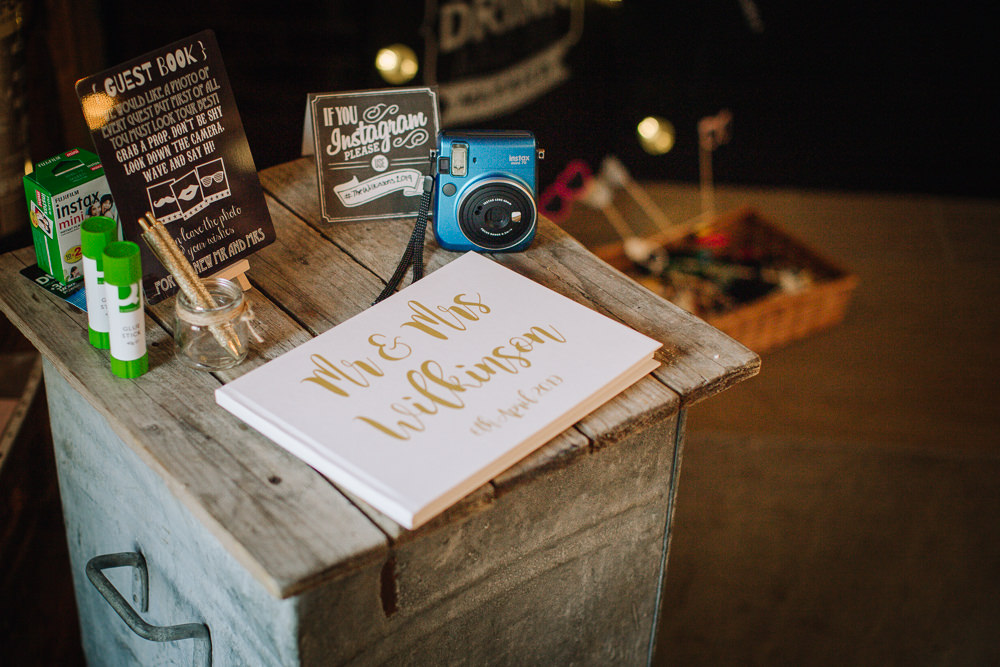 Photo Camera Guest Book Owen House Wedding Barn Nessworthy Photography