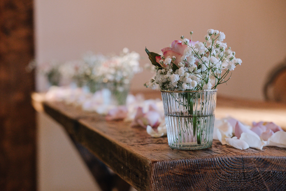 Flowers Decor Jars Owen House Wedding Barn Nessworthy Photography