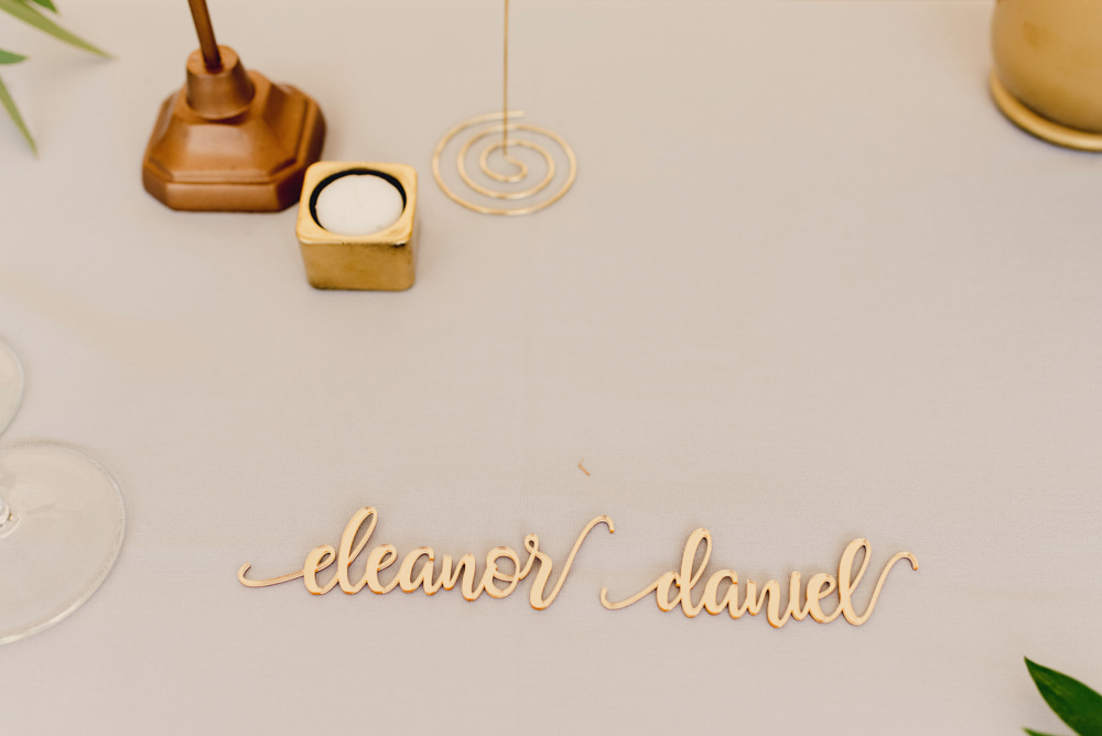 Gold Laser Cut Place Names Romantic Elegant Wedding MIKI Studios