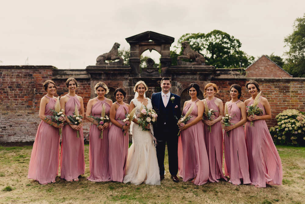 Pink Halterneck Dress Dresses Bridesmaid Bridesmaids Romantic Elegant Wedding MIKI Studios