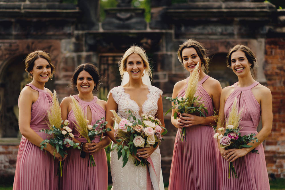 Pink Halterneck Dress Dresses Bridesmaid Bridesmaids Romantic Elegant Wedding MIKI Studios