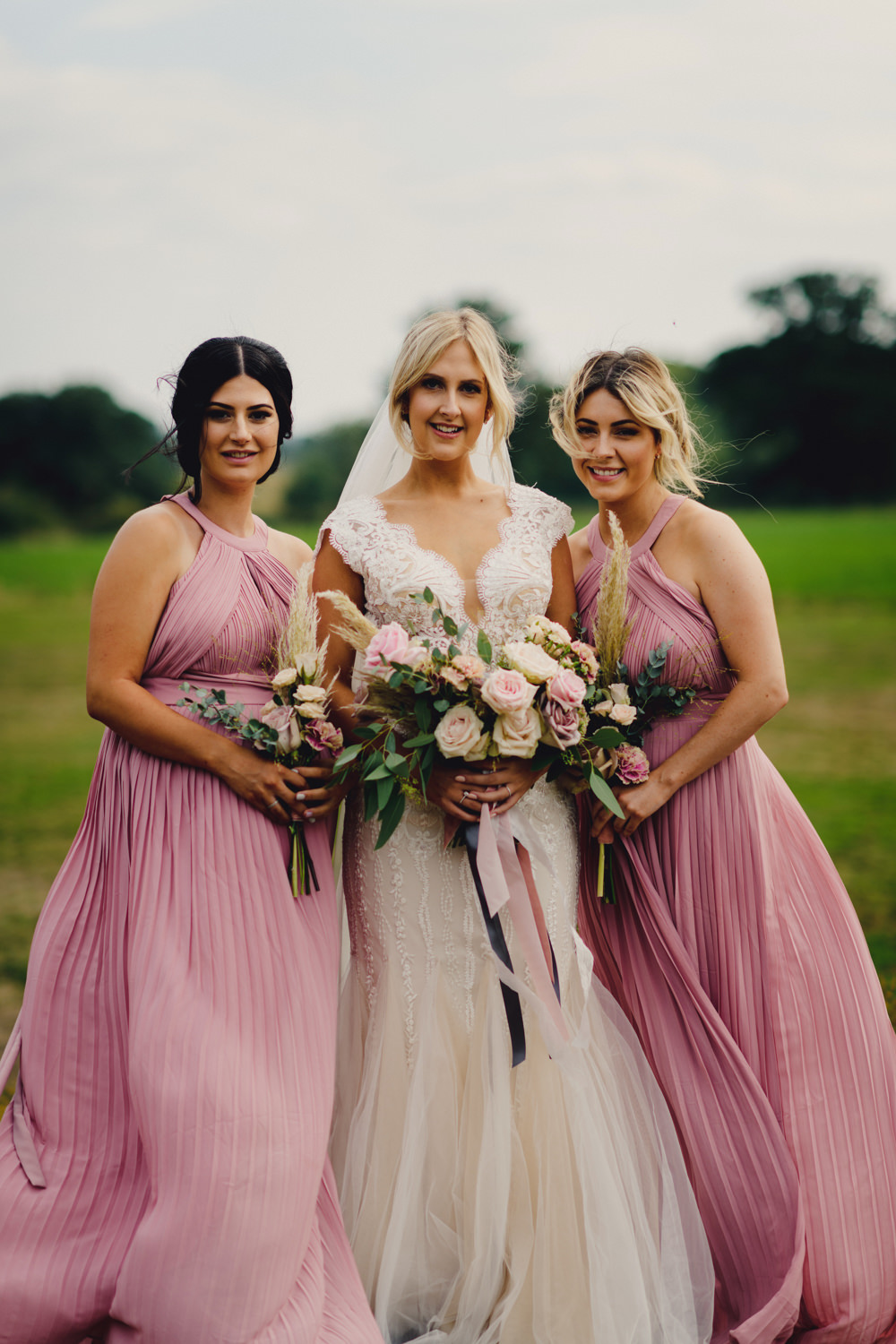 Pink Halterneck Dress Dresses Bridesmaid Bridesmaids Romantic Elegant Wedding MIKI Studios