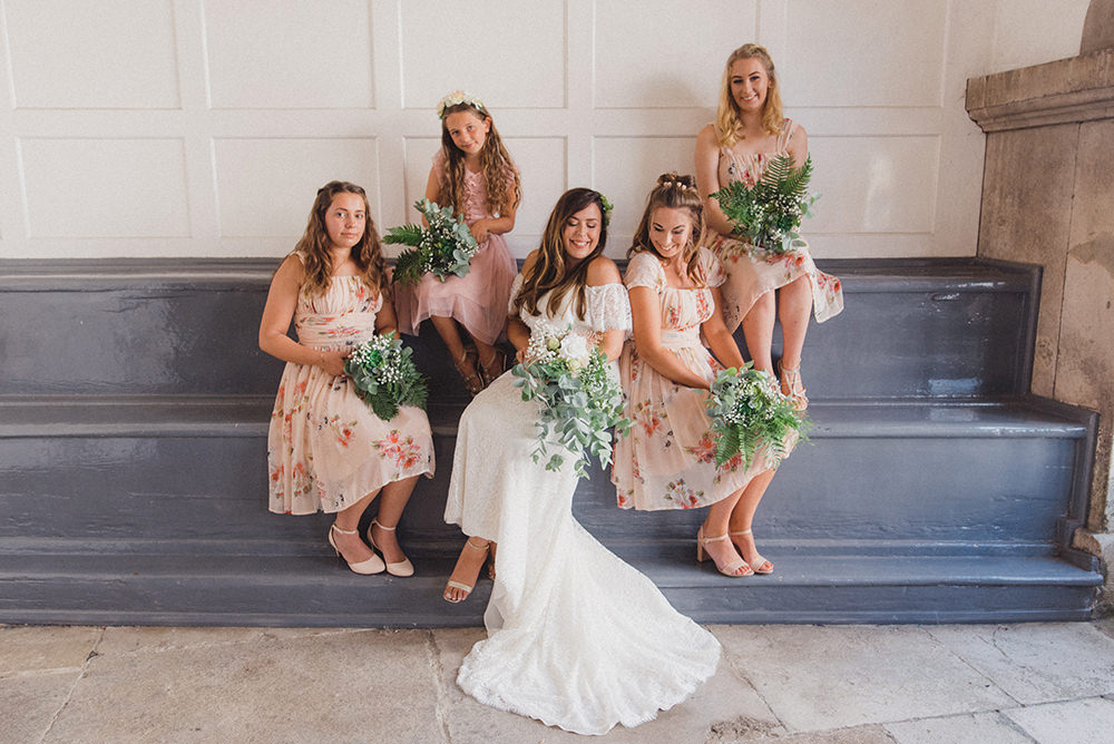 Bridesmaid Bridesmaids Dress Dresses Pink Floral Rye Wedding Rebecca Douglas Photography