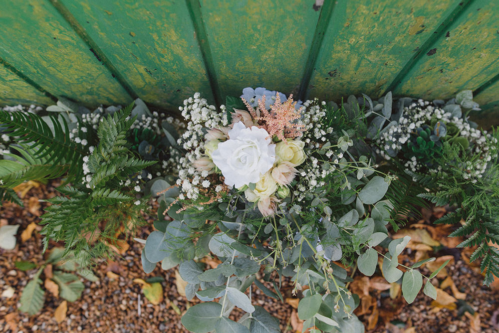 Bouquet Flowers Bride Bridal Eucalyptus Rose Greenery Foliage Rye Wedding Rebecca Douglas Photography