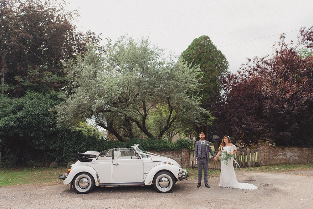 VW Beetle Car Transport Rye Wedding Rebecca Douglas Photography