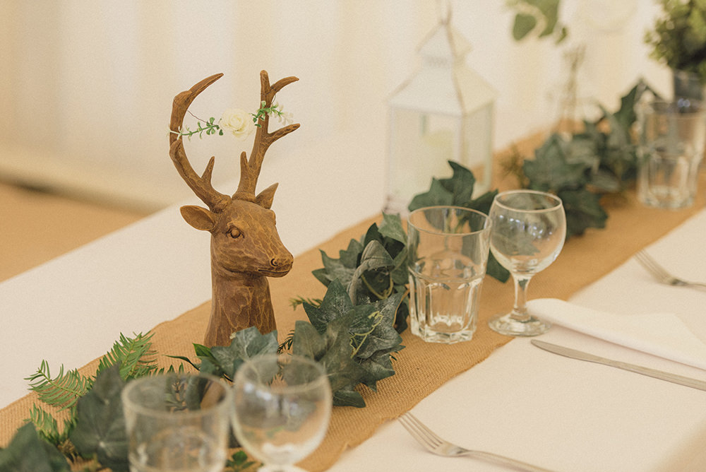 Hessian Greenery Foliage Tables Decor Rye Wedding Rebecca Douglas Photography