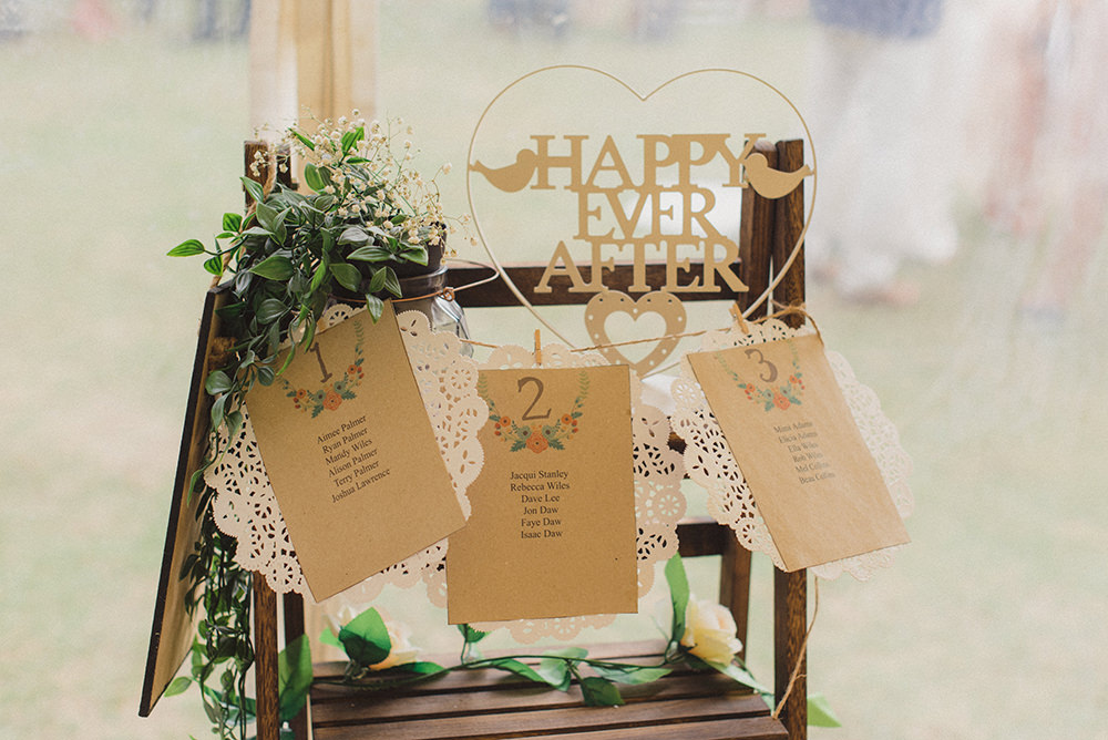 Seating Plan Table Chart Peg Twine Lace Doily Rye Wedding Rebecca Douglas Photography