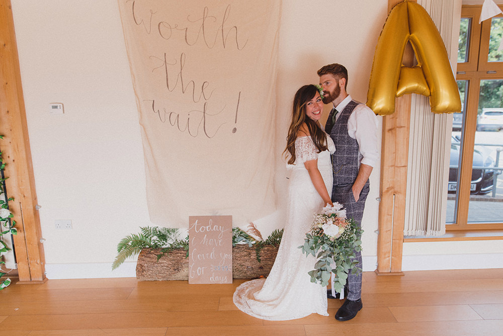 Banner Sign Signage Balloons Rye Wedding Rebecca Douglas Photography