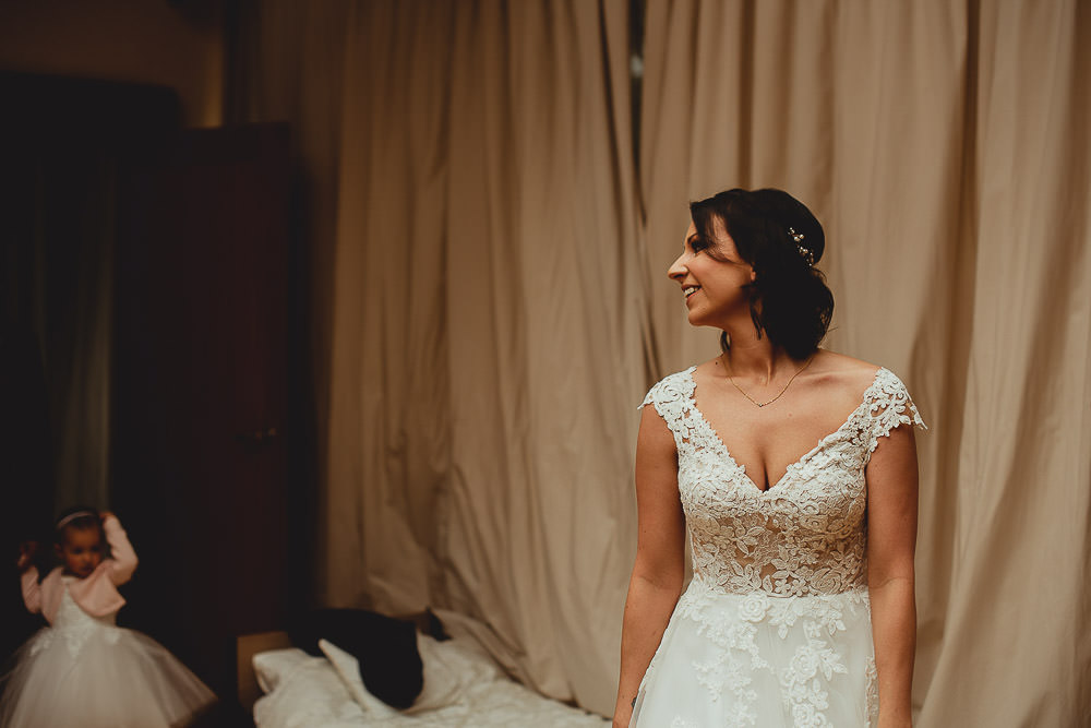 Bride Bridal Dress Gown Lace Sleeves Tulle Skirt Southwood Hall Norfolk Wedding Georgia Rachael Photography