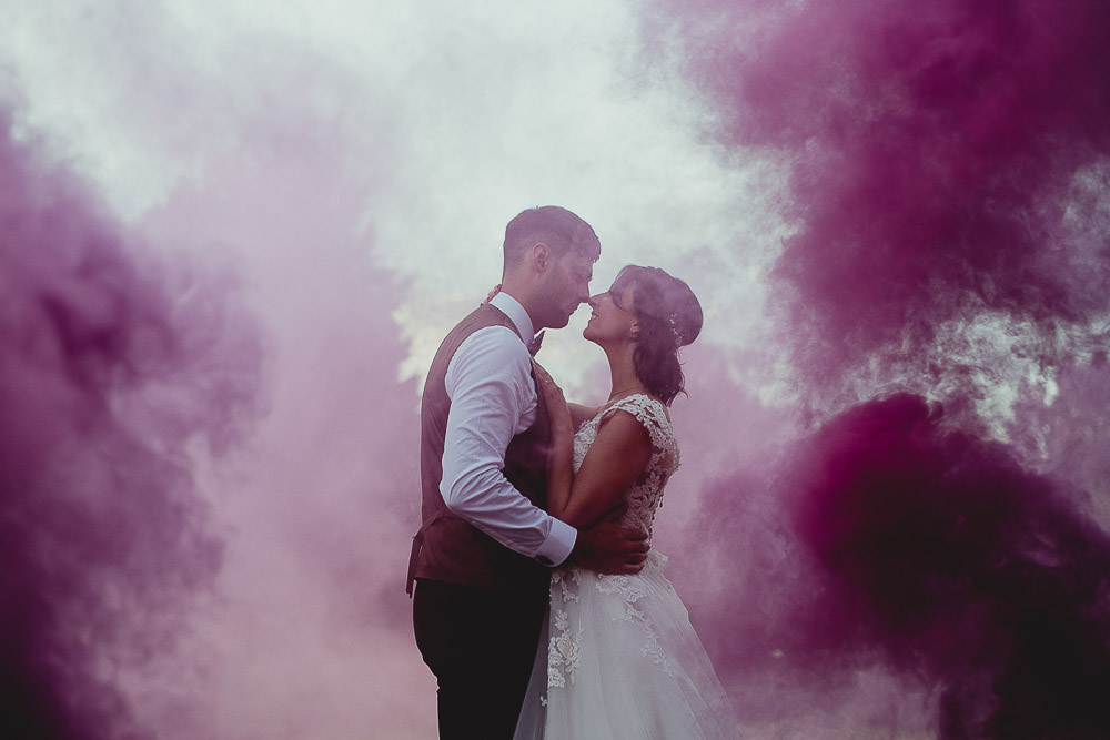 Smoke Bombs Pink Southwood Hall Norfolk Wedding Georgia Rachael Photography