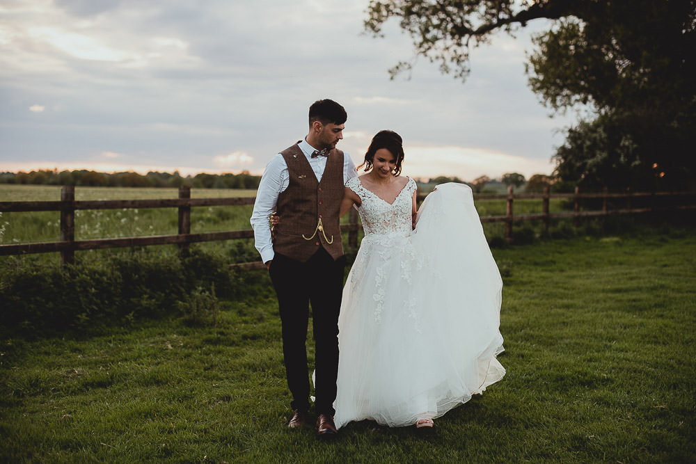 Bride Bridal Dress Gown Lace Sleeves Tulle Skirt Southwood Hall Norfolk Wedding Georgia Rachael Photography