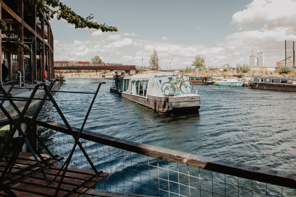 Barge Boat Transport Stour Space Wedding Anne Schwarz Photography