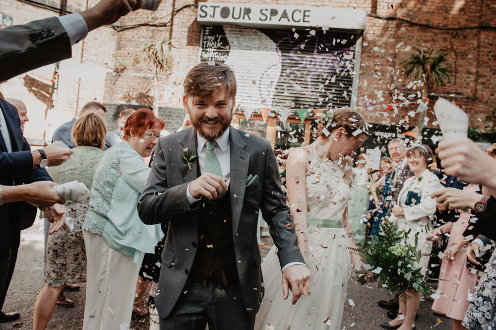 Confetti Stour Space Wedding Anne Schwarz Photography