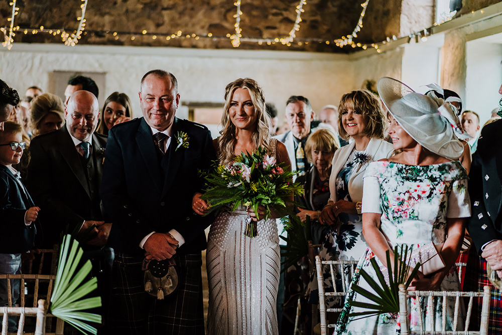 Bride Bridal Beaded Embellished V Neck Dress Gown Succulents Bouquet Tropical Luxe Wedding Burfly Photography