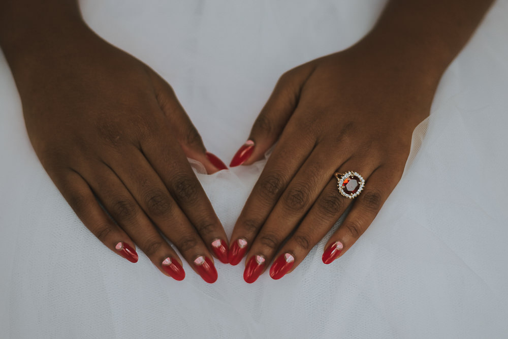 Manicure Nails Mani Bride Bridal Wes Anderson William Morris Wedding Ideas Jessica Hill Photography