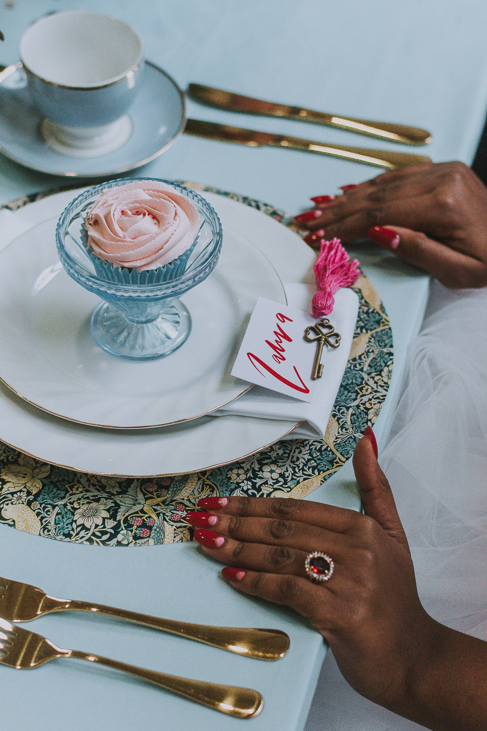 Place Setting Plate Gold Table Name Calligraphy Wes Anderson William Morris Wedding Ideas Jessica Hill Photography