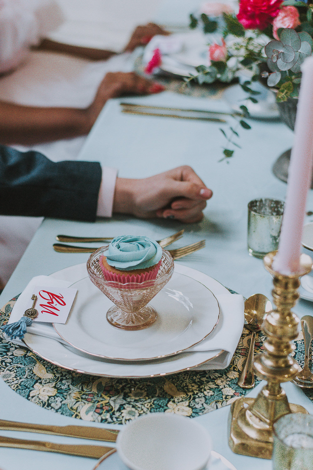 Place Setting Plate Gold Table Name Calligraphy Wes Anderson William Morris Wedding Ideas Jessica Hill Photography