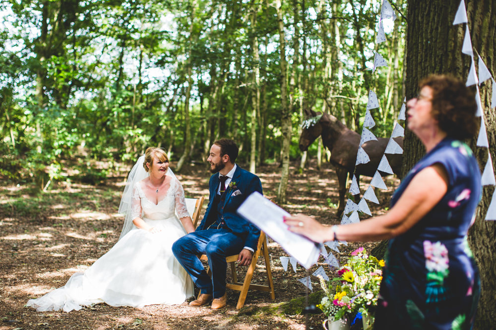 Bride Bridal Dress Gown V Neck Lace Sleeve Layered Veil Three Piece Tweed Groom Humanist Ceremony Bunting Wise Wedding Venue Livvy Hukins Photography