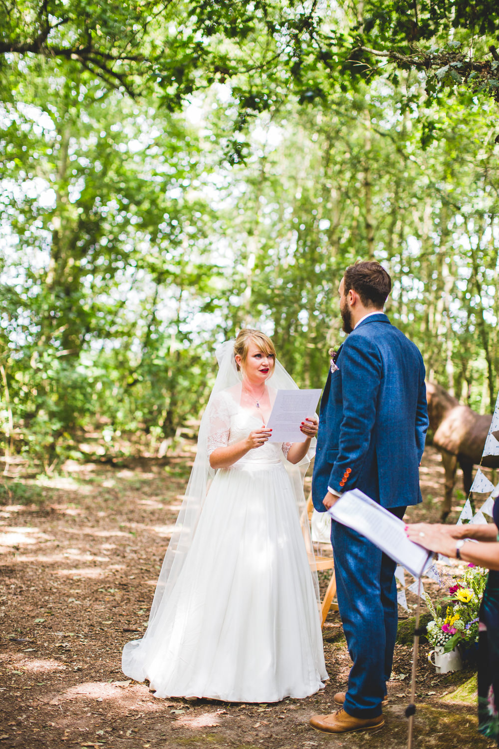 Bride Bridal Dress Gown V Neck Lace Sleeve Layered Veil Three Piece Tweed Groom Wise Wedding Venue Livvy Hukins Photography