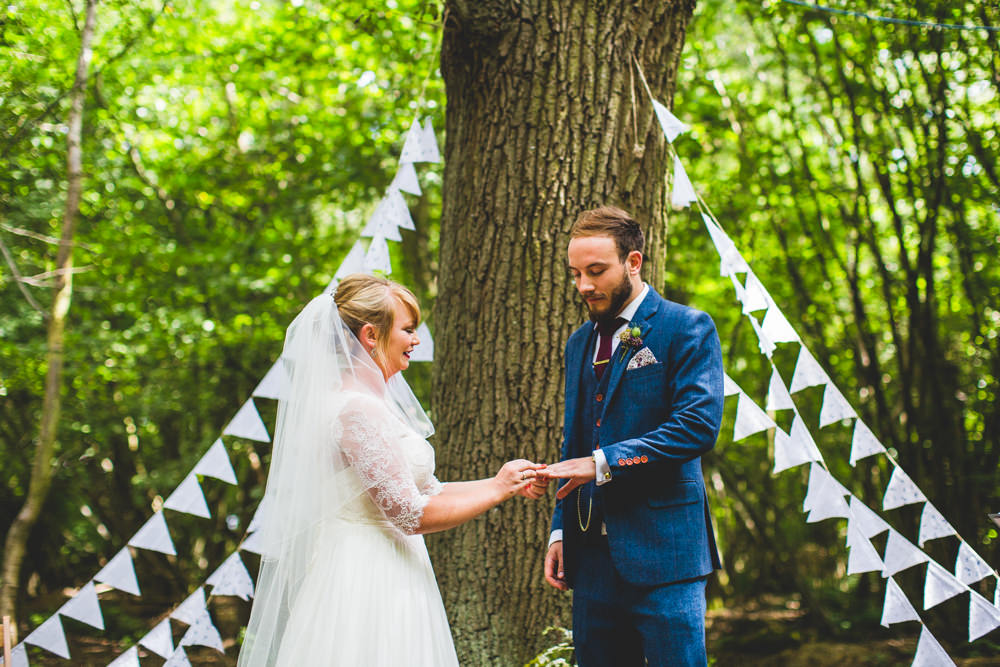 Bride Bridal Dress Gown V Neck Lace Sleeve Layered Veil Three Piece Tweed Groom Wise Wedding Venue Livvy Hukins Photography
