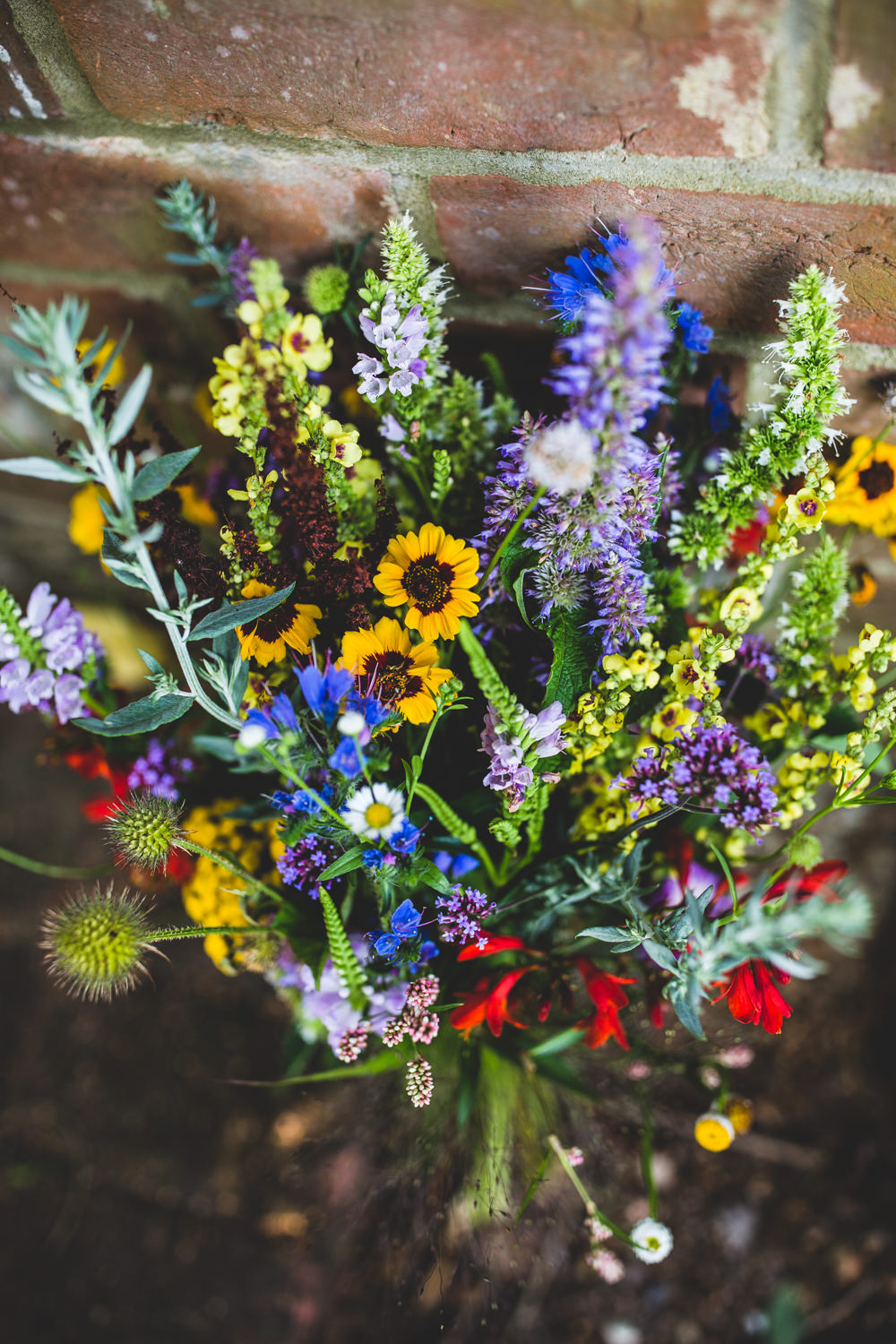 Wildflower Multicoloured Bouquet Bride Bridal Meadow Wise Wedding Venue Livvy Hukins Photography
