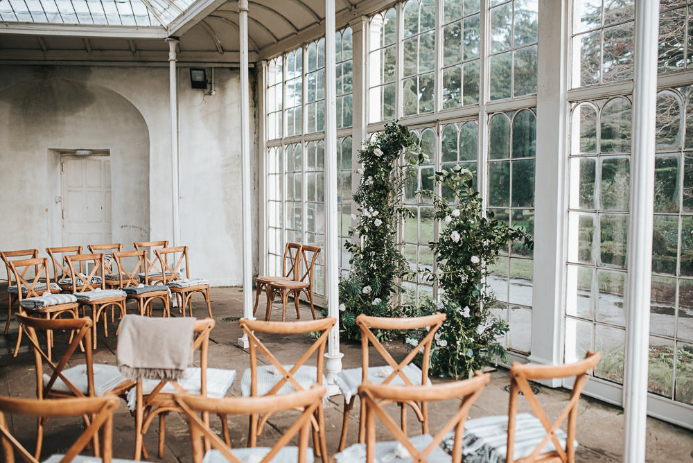 Cross Back Chairs Wollaton Hall Wedding Pear and Bear Photography