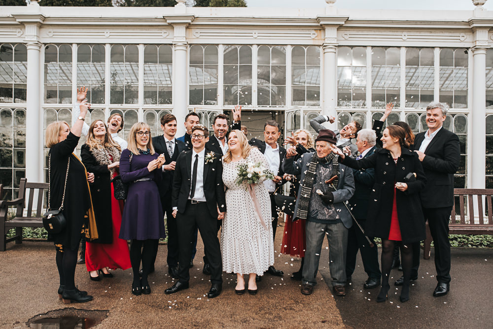 Confetti Wollaton Hall Wedding Pear and Bear Photography