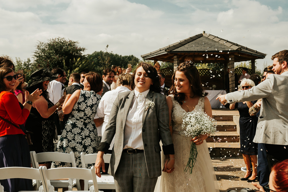 Bride Bridal V Neck Lace Dress Sleeveless Suit Gypsophila Buttonhole Confetti Aston Marina Wedding Photography By Charli