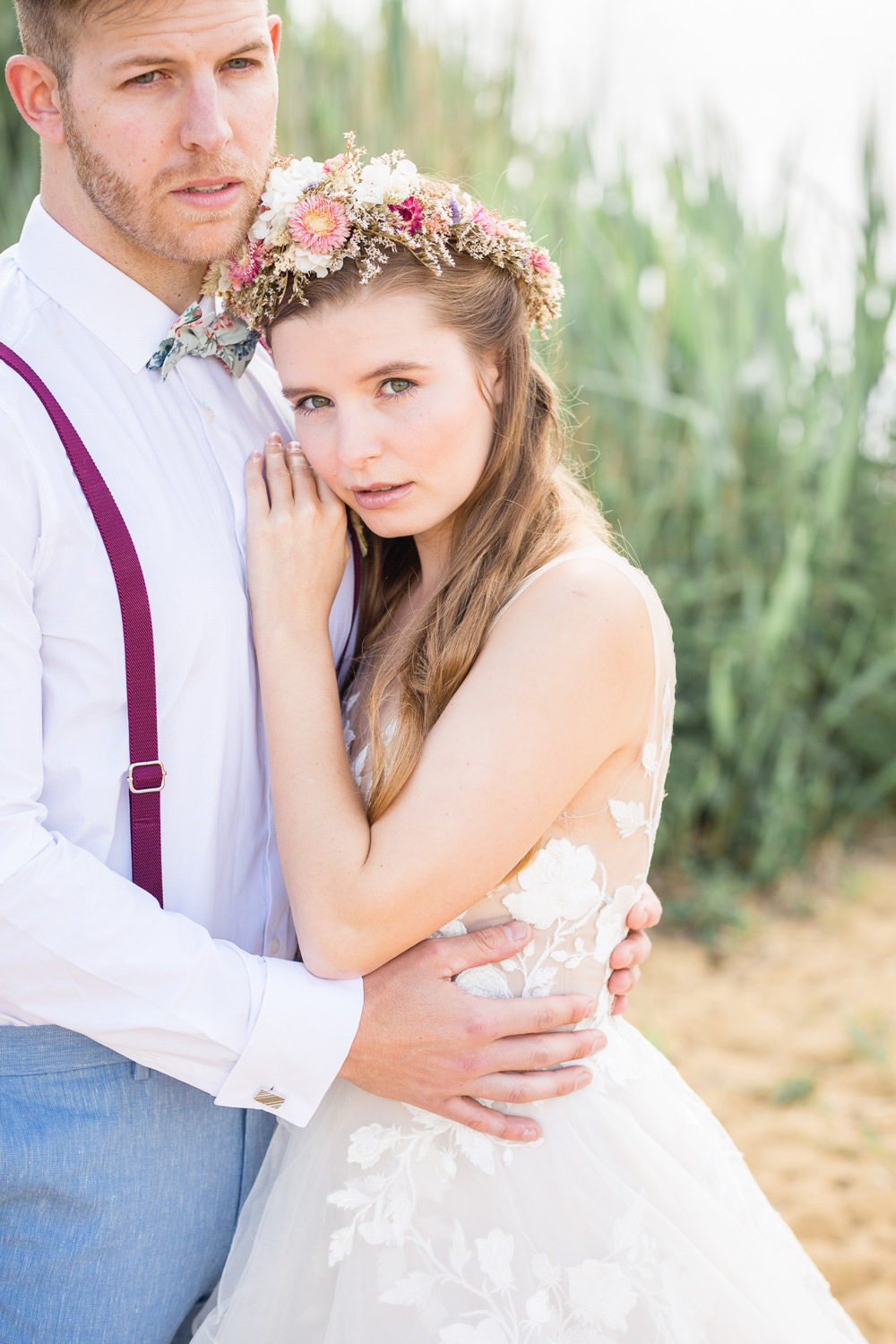 Bride Bridal Make Up Flower Crown Boho Beach Wedding Ideas Sarah Hoyle Photography