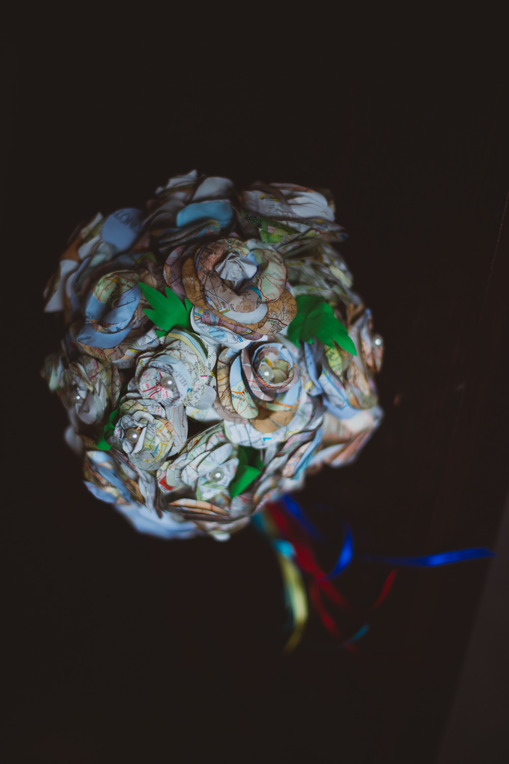 Paper Flower Bouquet Bride Bridal Book Literature Buckinghamshire Railway Centre Wedding Sasha Weddings