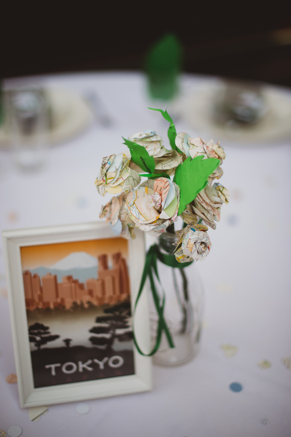 Paper Flower Centrepiece Decor Decoration Book Literature Buckinghamshire Railway Centre Wedding Sasha Weddings