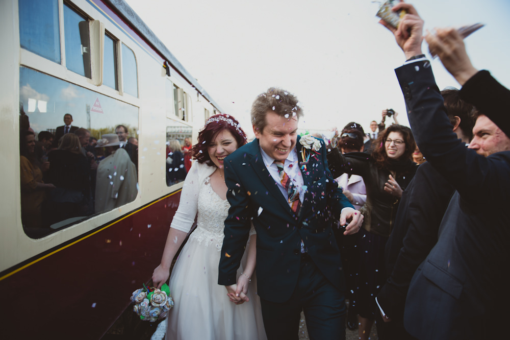 Confetti Buckinghamshire Railway Centre Wedding Sasha Weddings