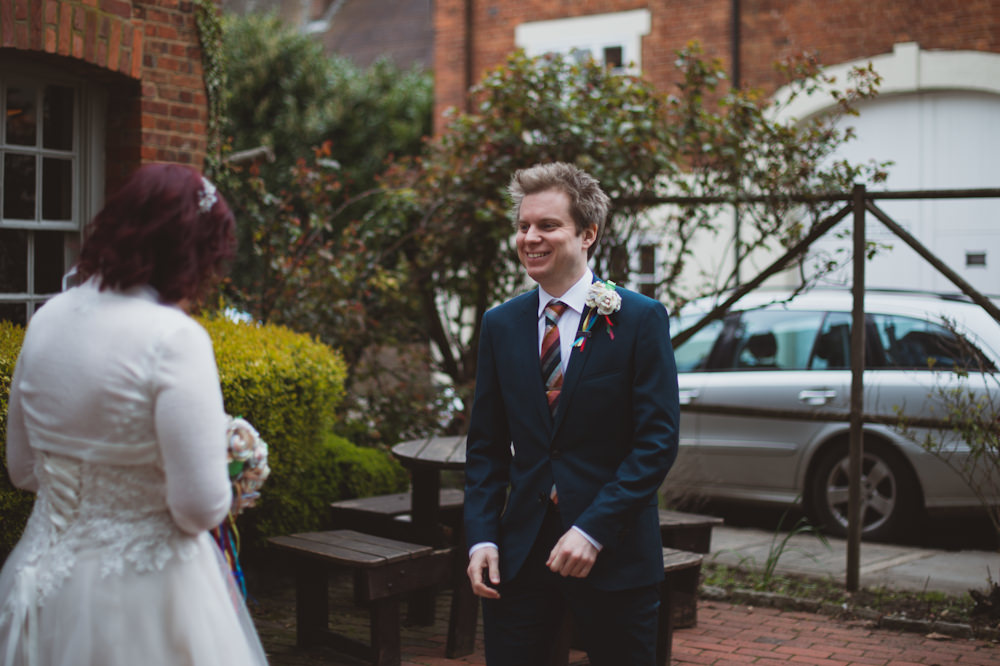 Groom Suit Dark Green Stripe Tie Buckinghamshire Railway Centre Wedding Sasha Weddings