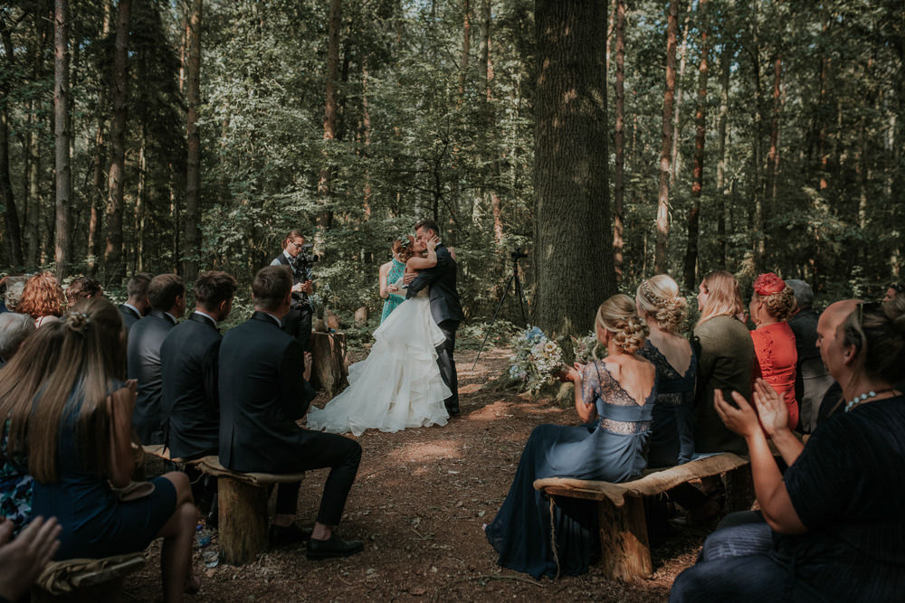 Woods Woodland Ceremony Captains Wood Barn Wedding Megan Elle Photography