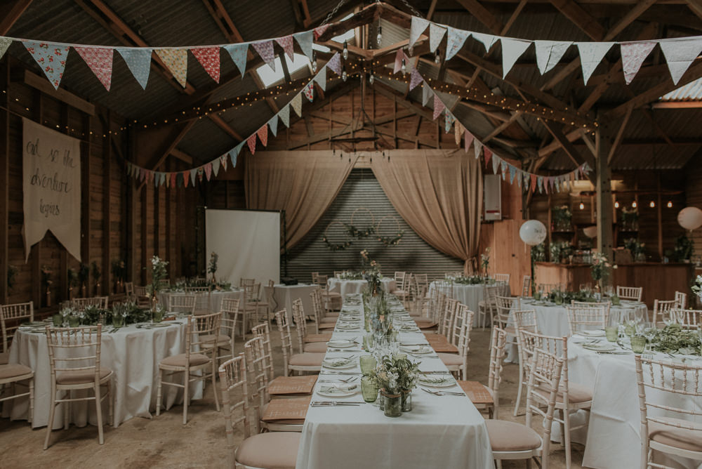 Decor Decoration Bunting Rustic Captains Wood Barn Wedding Megan Elle Photography