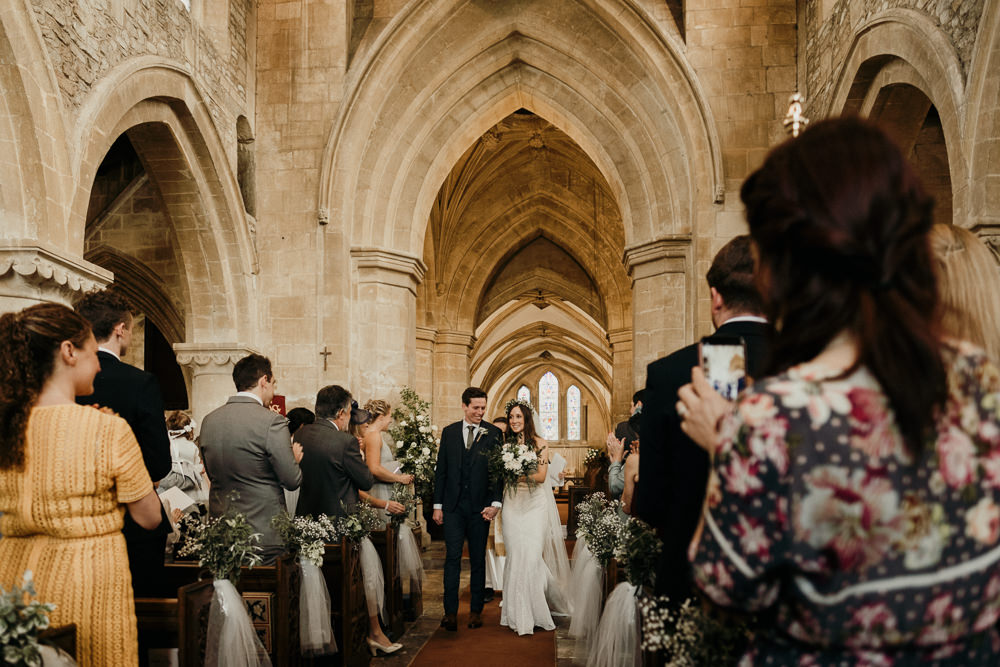 Bride Bridal Sweetheart Fit and Flare Dress Gown Greenery Wax Flower Crown Blanket Groom Casterley Barn Wedding Stuart Dudleston Photography