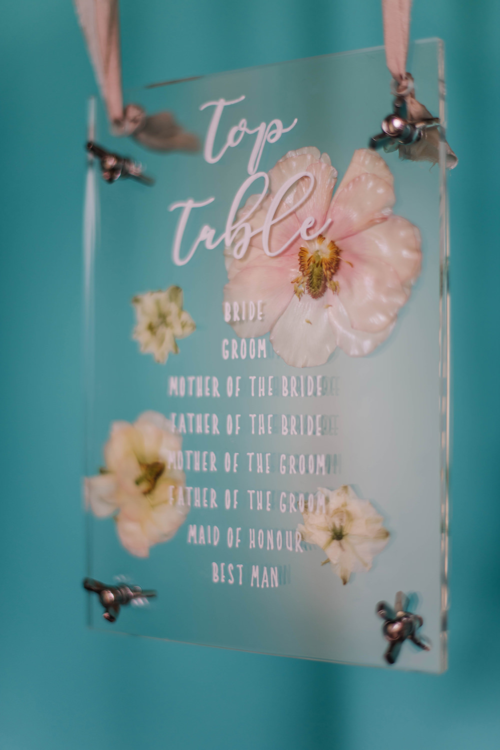 Seating Plan Table Chart Flowers Clear Perspex Acrylic Glass Coral Floral Wedding Ideas Birgitta Zoutman Photography