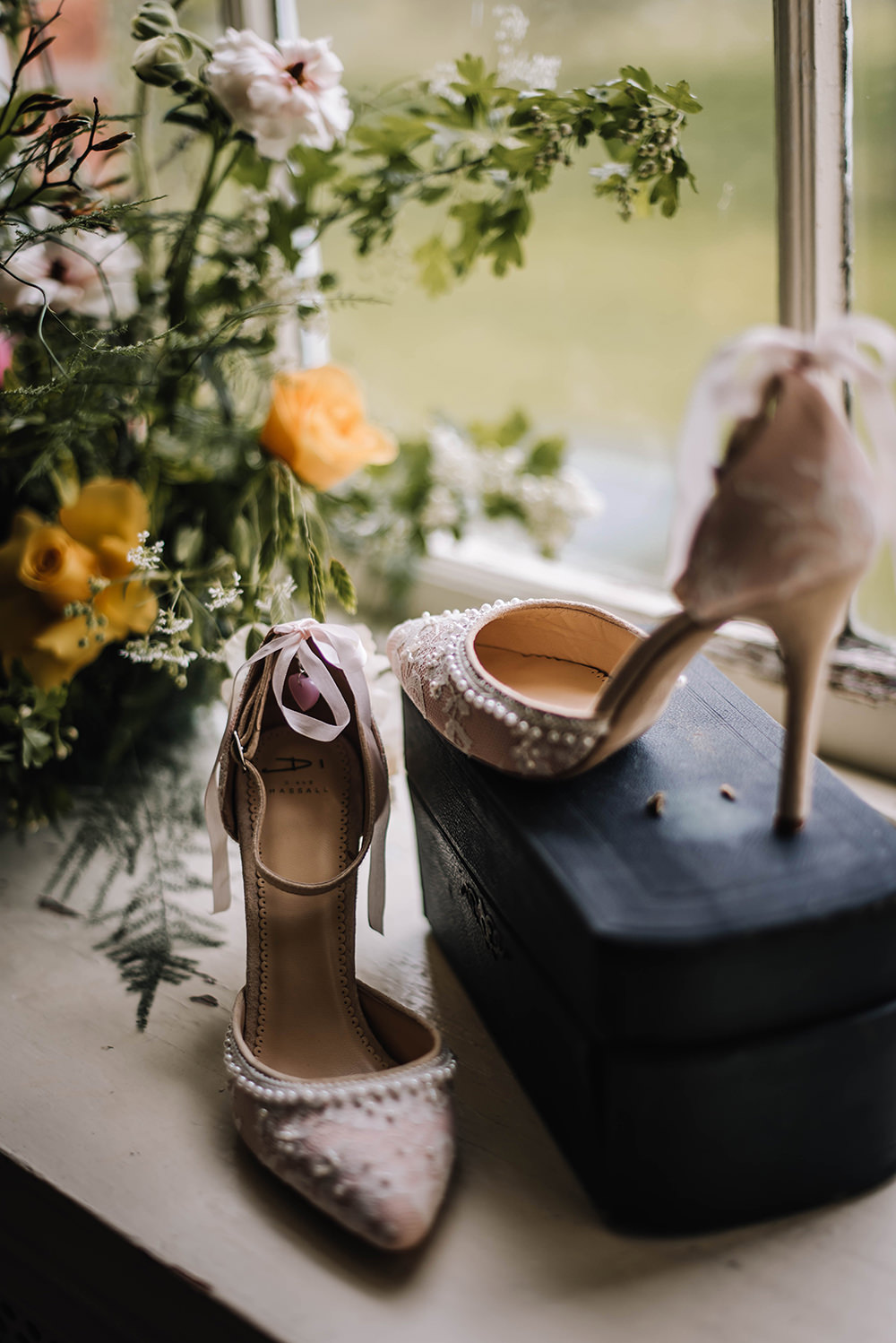 Bride Bridal Shoes Heels Coral Floral Wedding Ideas Birgitta Zoutman Photography