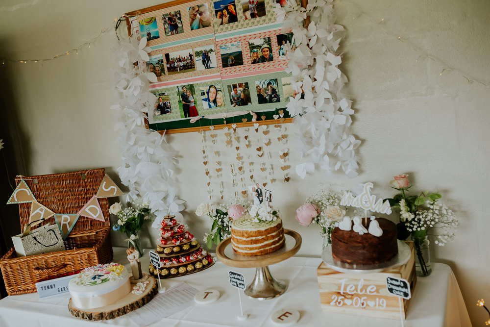 Cake Dessert Table DIY Village Hall Wedding PhotoBart