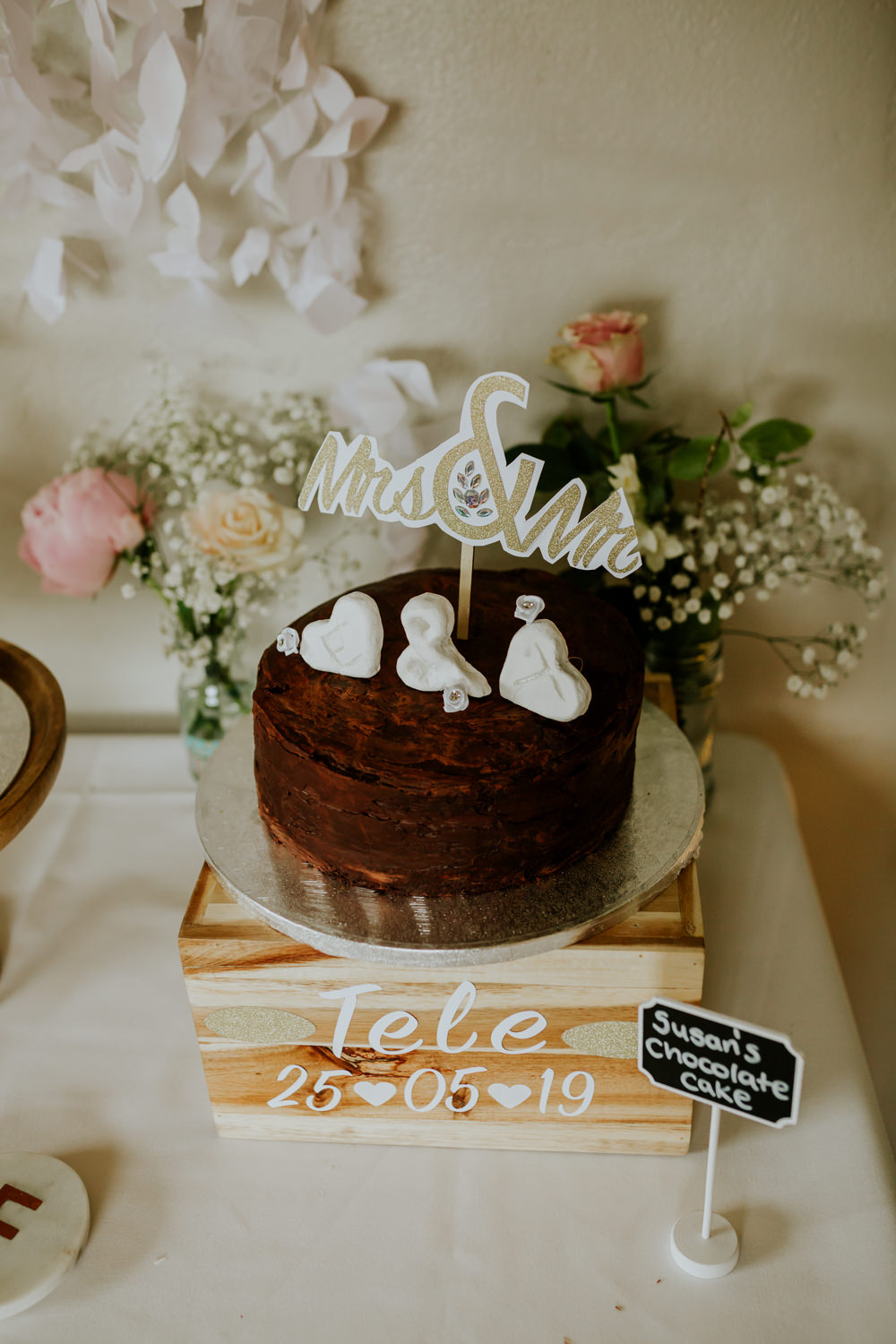 Fruit Cake Naked Topper DIY Village Hall Wedding PhotoBart