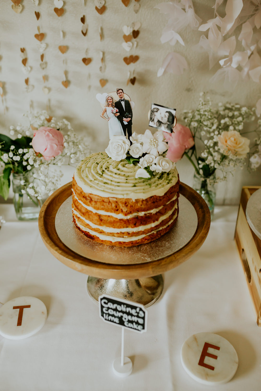 Naked Cake Sponge Layer Topper DIY Village Hall Wedding PhotoBart