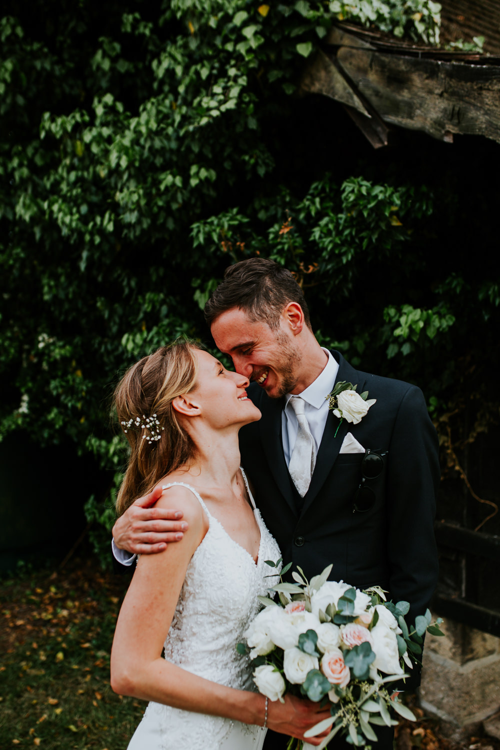Groom Suit Tie DIY Village Hall Wedding PhotoBart