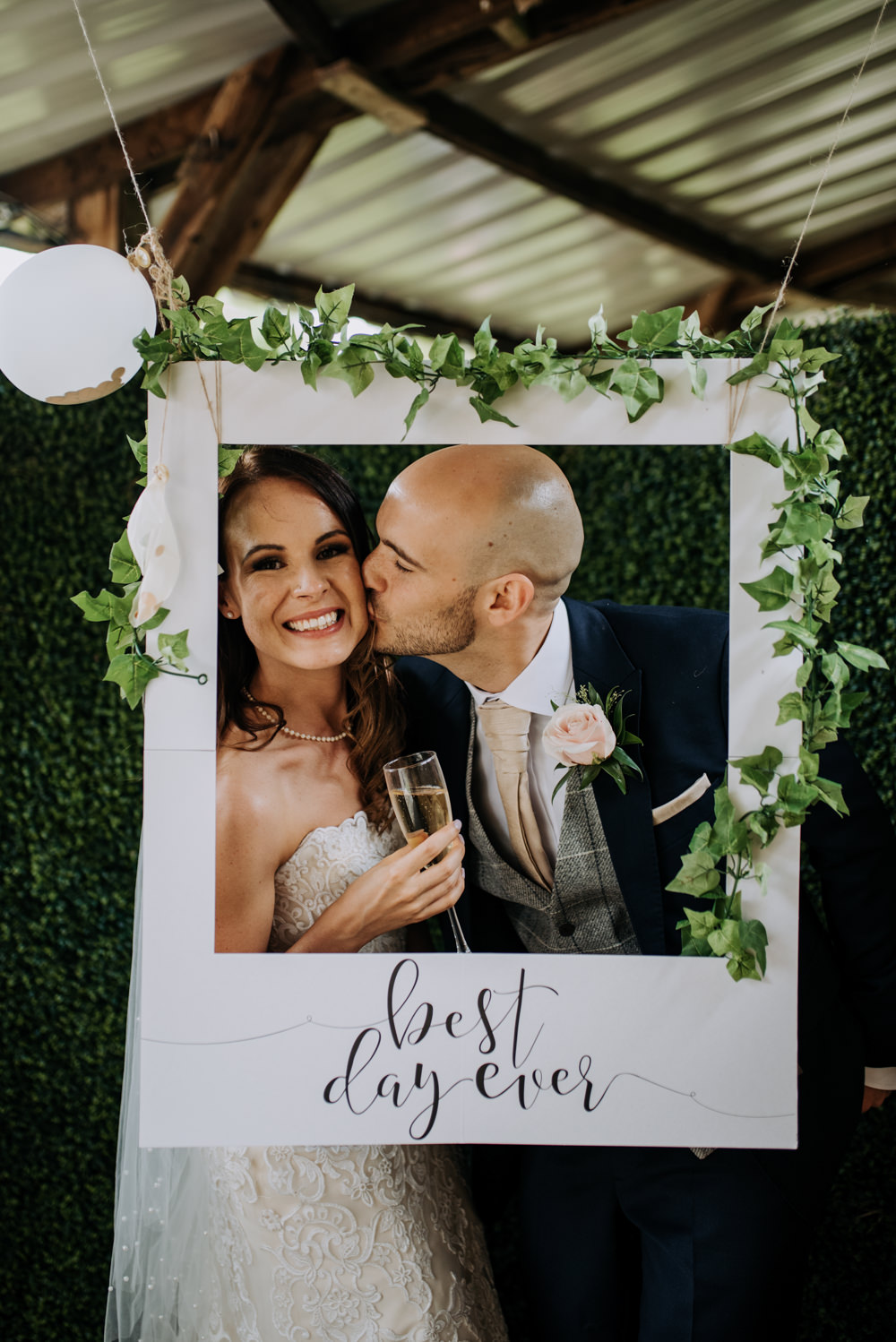 Polariod Photo Booth Cut Out Frame Deepdale Farm Wedding Kazooieloki Photography