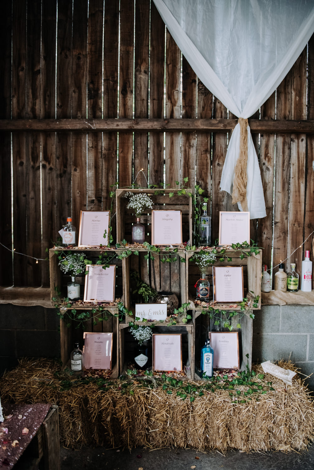 Wooden Crates Seating Plan Table Chart Deepdale Farm Wedding Kazooieloki Photography