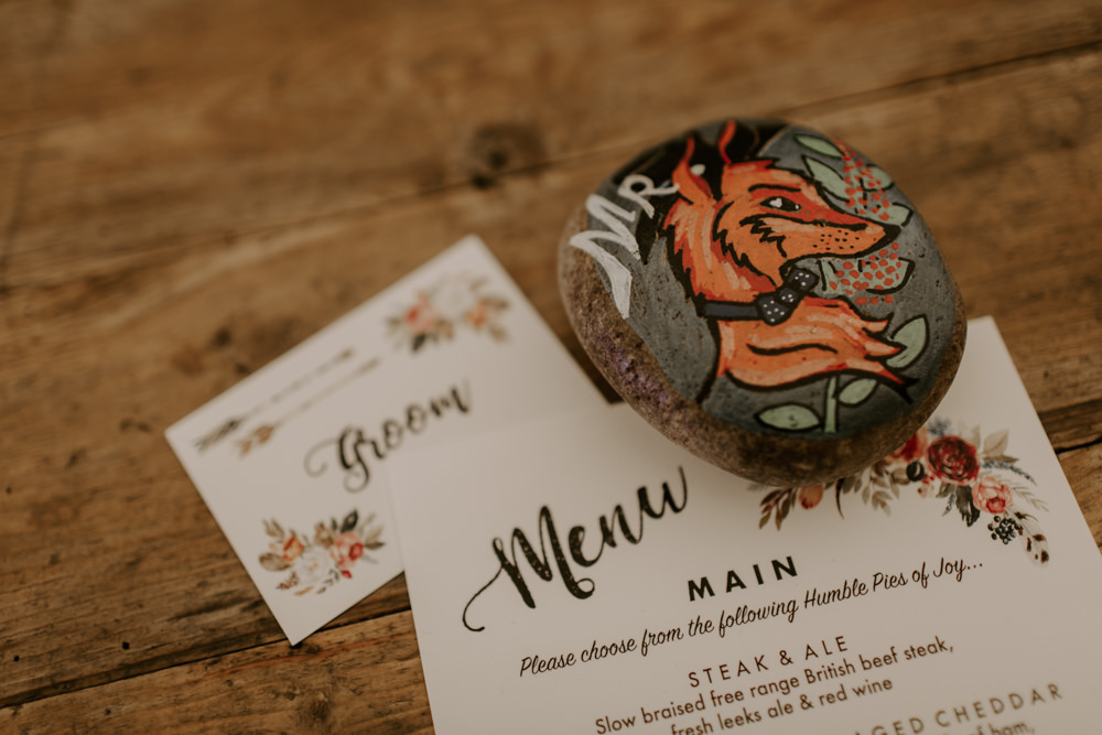 Painted Pebble Place Name Dreys Wedding Grace & Mitch Photo & Film