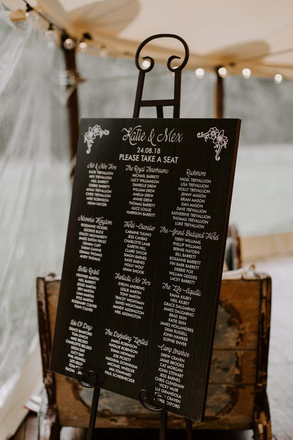 Chalk Board Seating Plan Table Chart Dreys Wedding Grace & Mitch Photo & Film